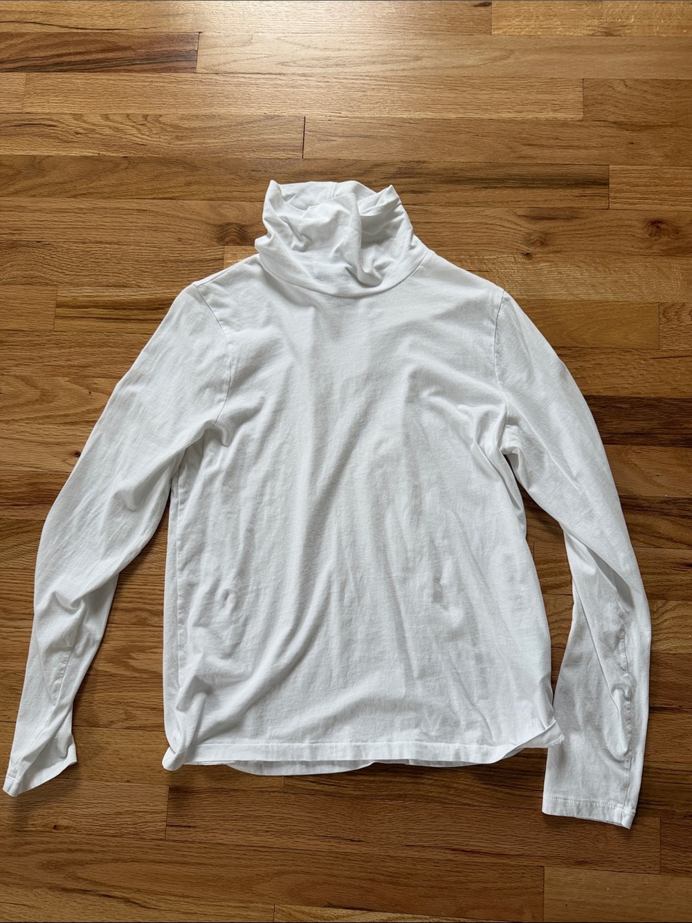 J. Crew White Tissue Turtleneck